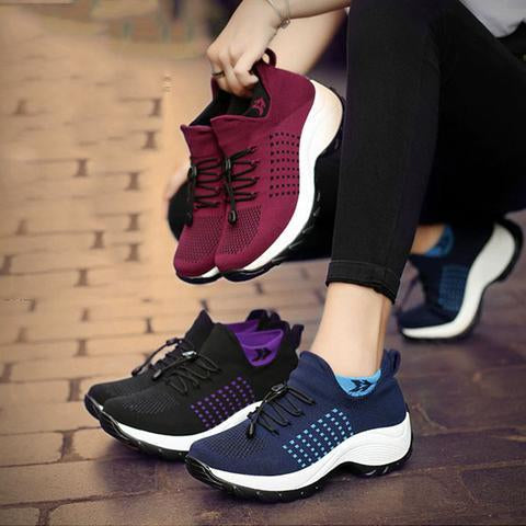 Chaussures transpirantes antidérapantes et confortables pour femme