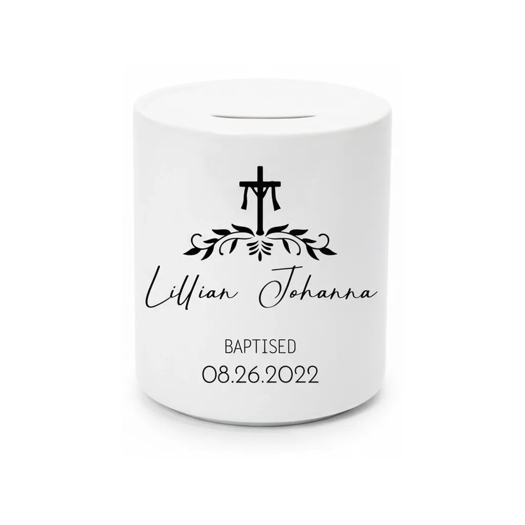 Tirelire Baptême Personnalisée