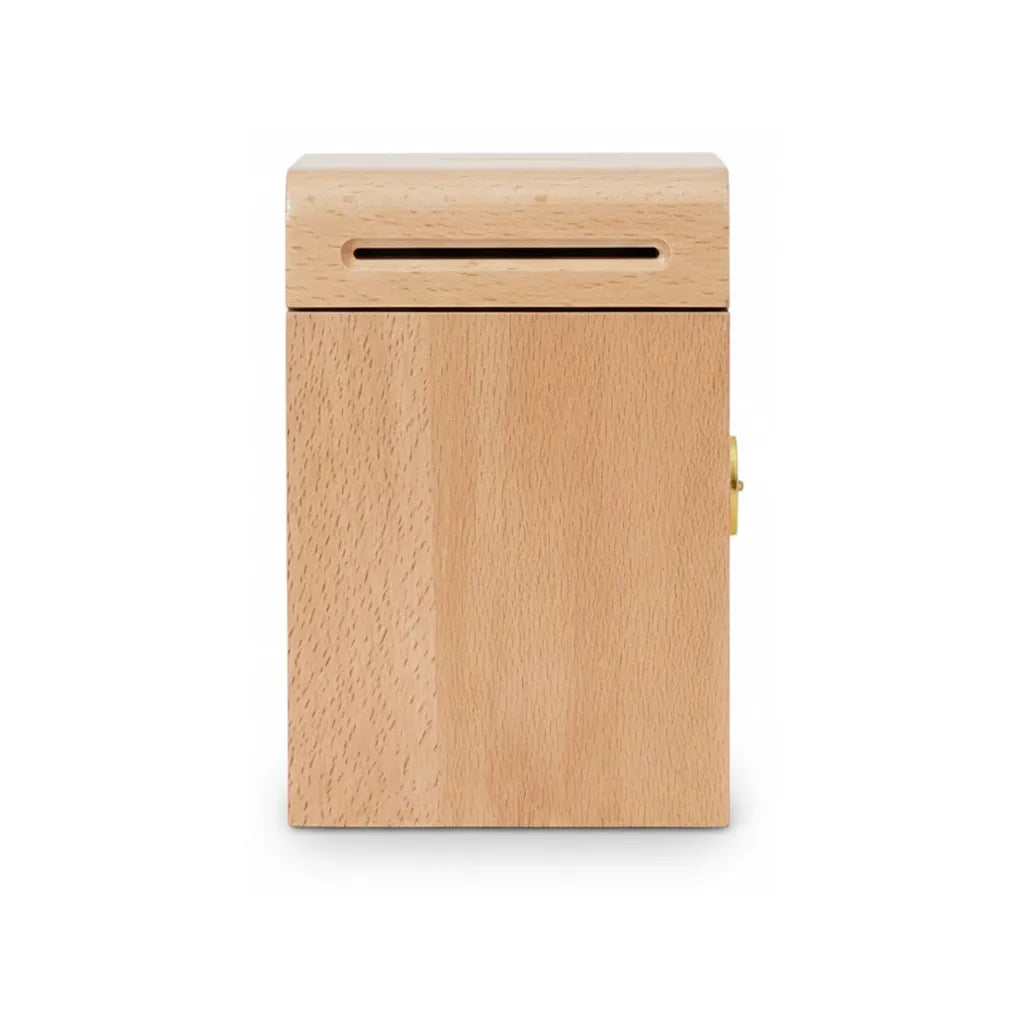 Tirelire en Bois Brut