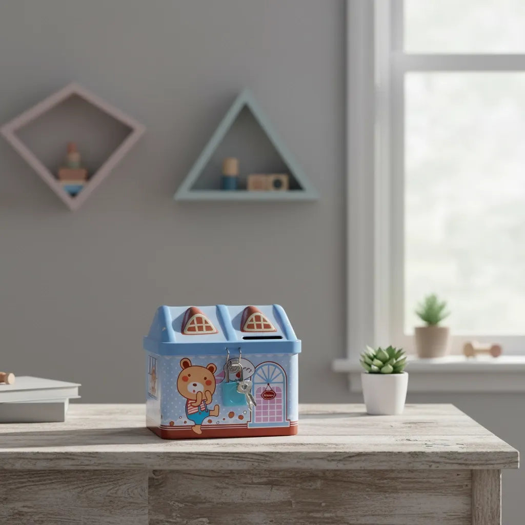 Tirelire Boite en Fer Enfant