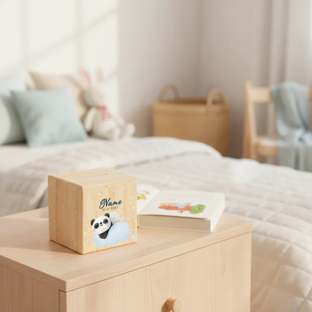 Tirelire en Bois Personnalisée pour Enfant
