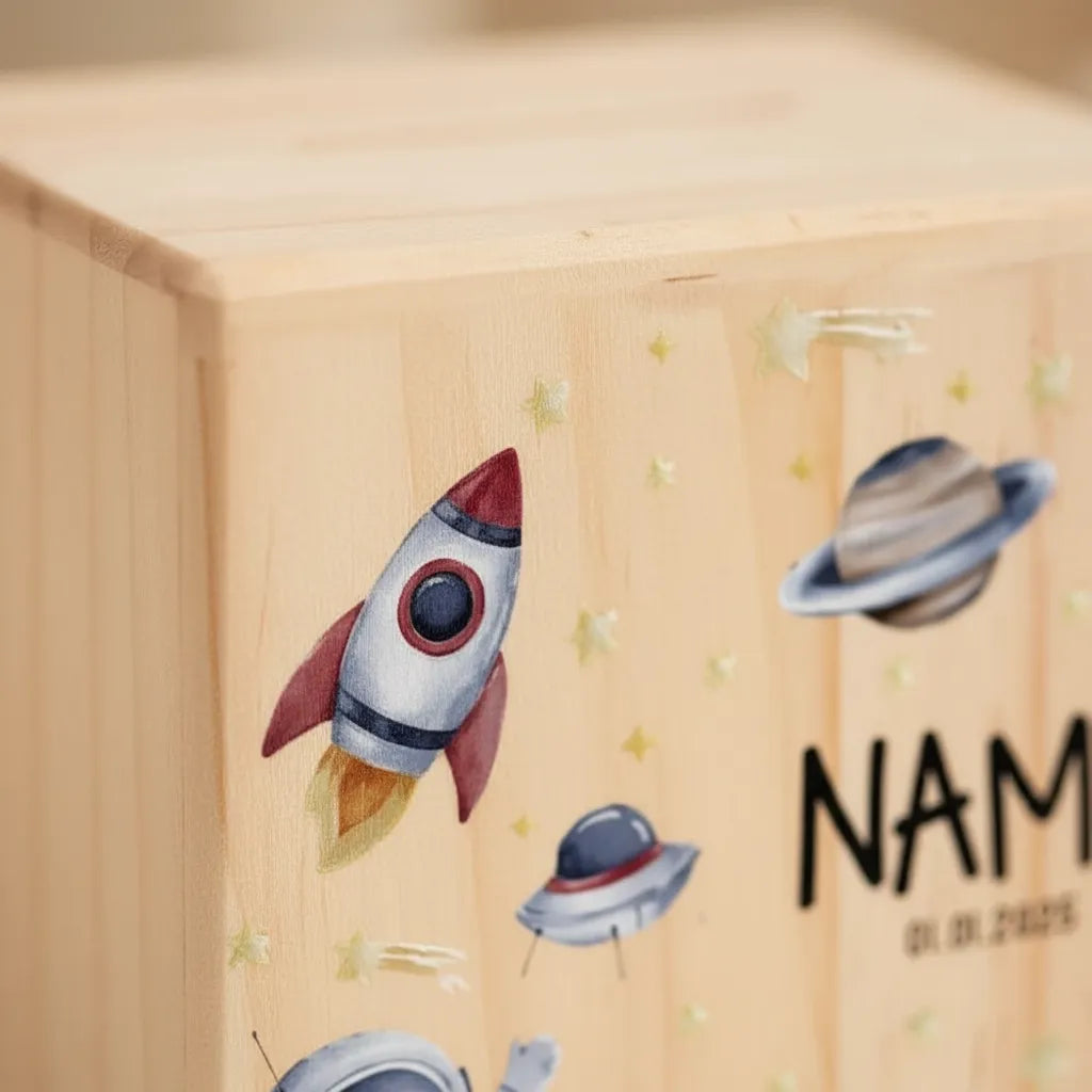 Tirelire en Bois Personnalisée pour Enfant
