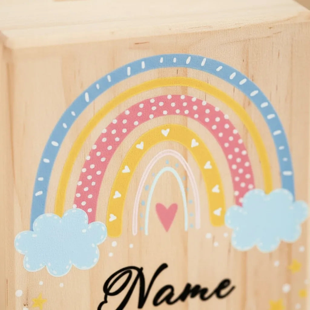 Tirelire en Bois Personnalisée pour Enfant