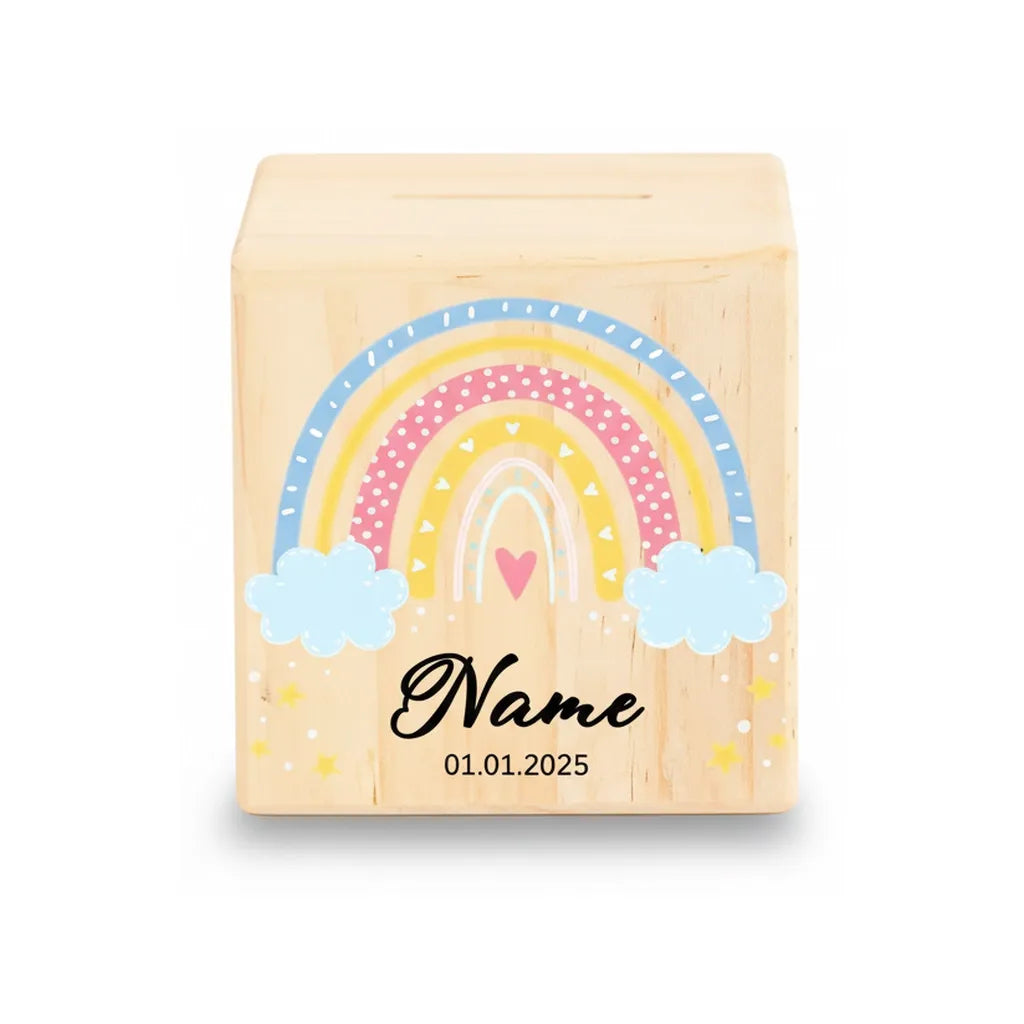Tirelire en Bois Personnalisée pour Enfant