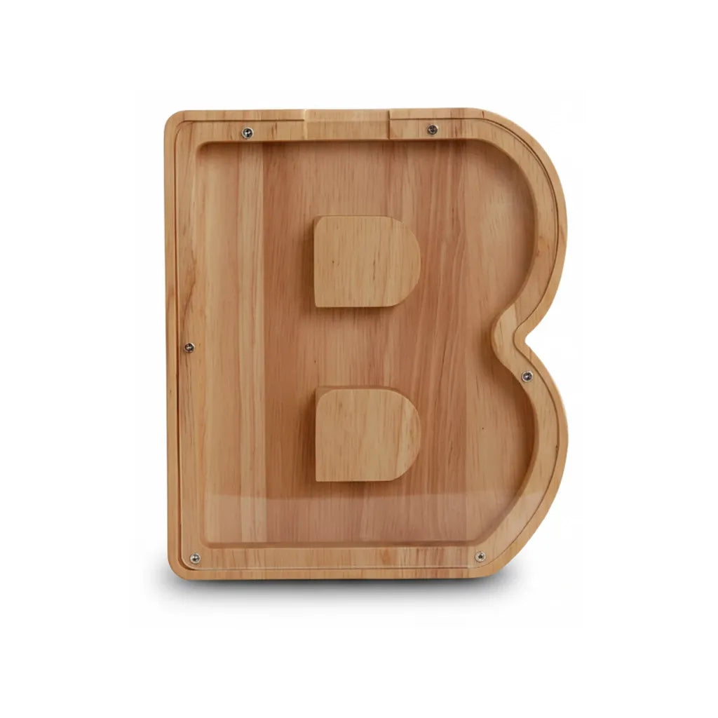 Tirelire Lettre en Bois
