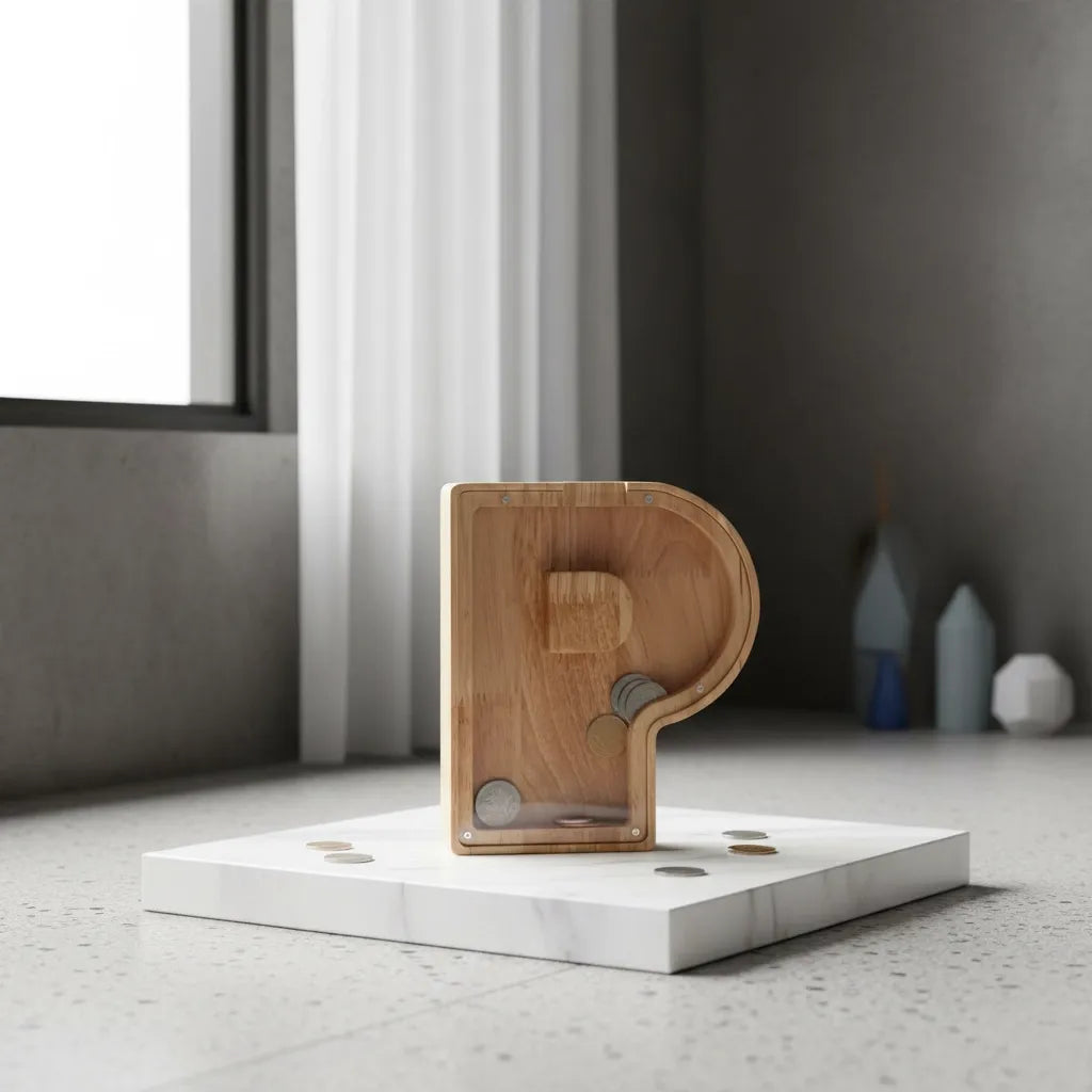Tirelire Lettre en Bois