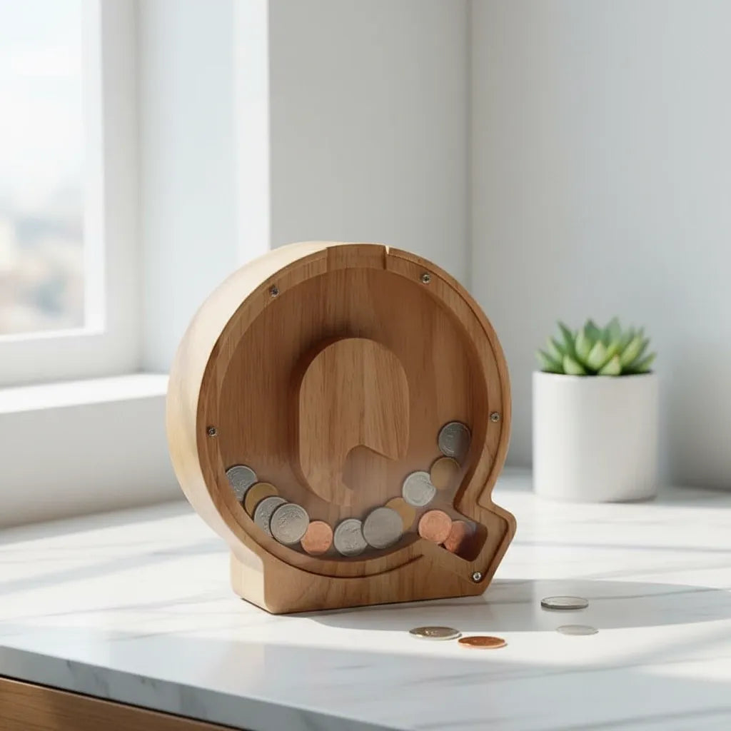 Tirelire Lettre en Bois