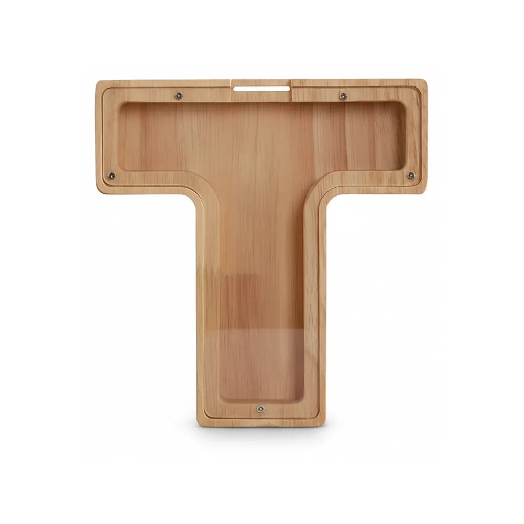 Tirelire Lettre en Bois