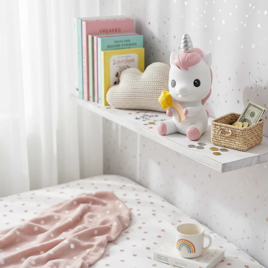 Tirelire Licorne Blanche