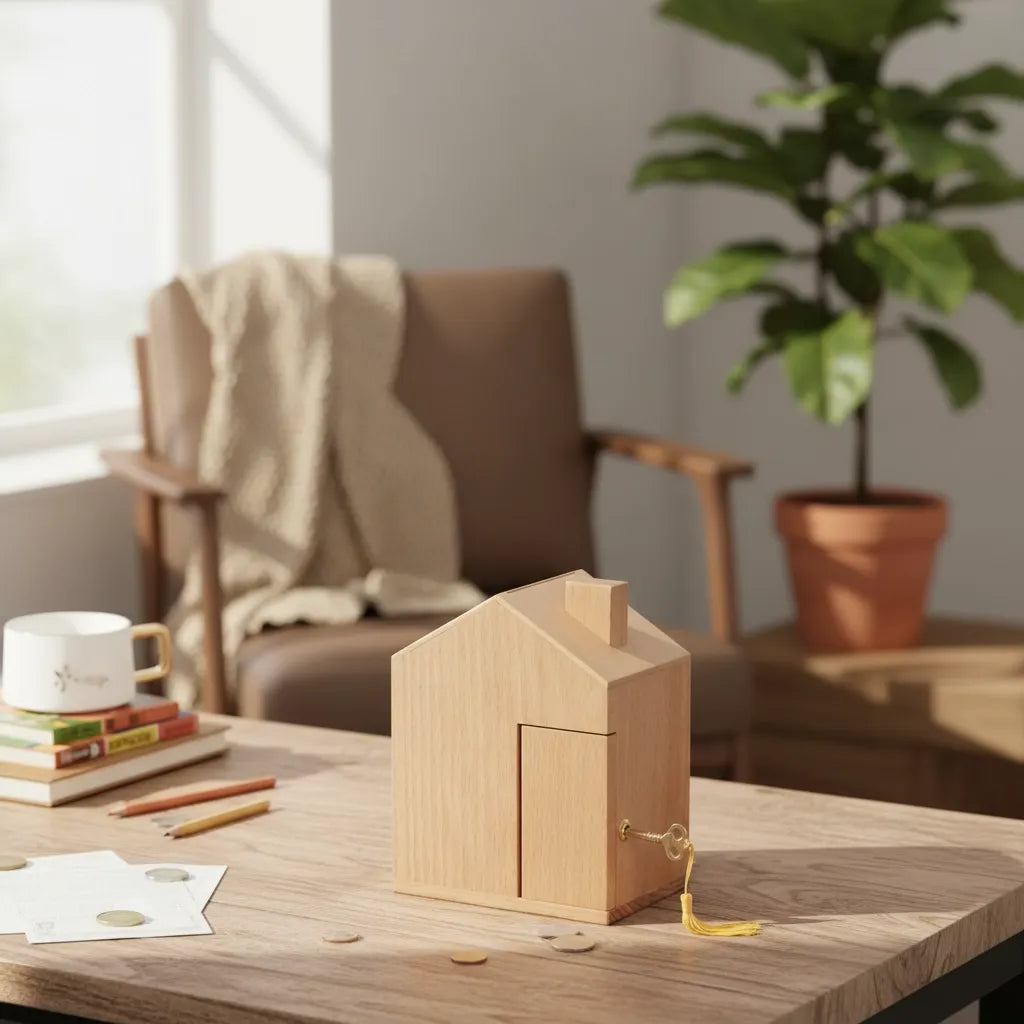 Tirelire Maison en Bois