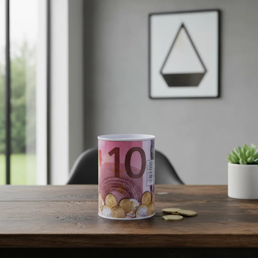 Tirelire Métal Euros