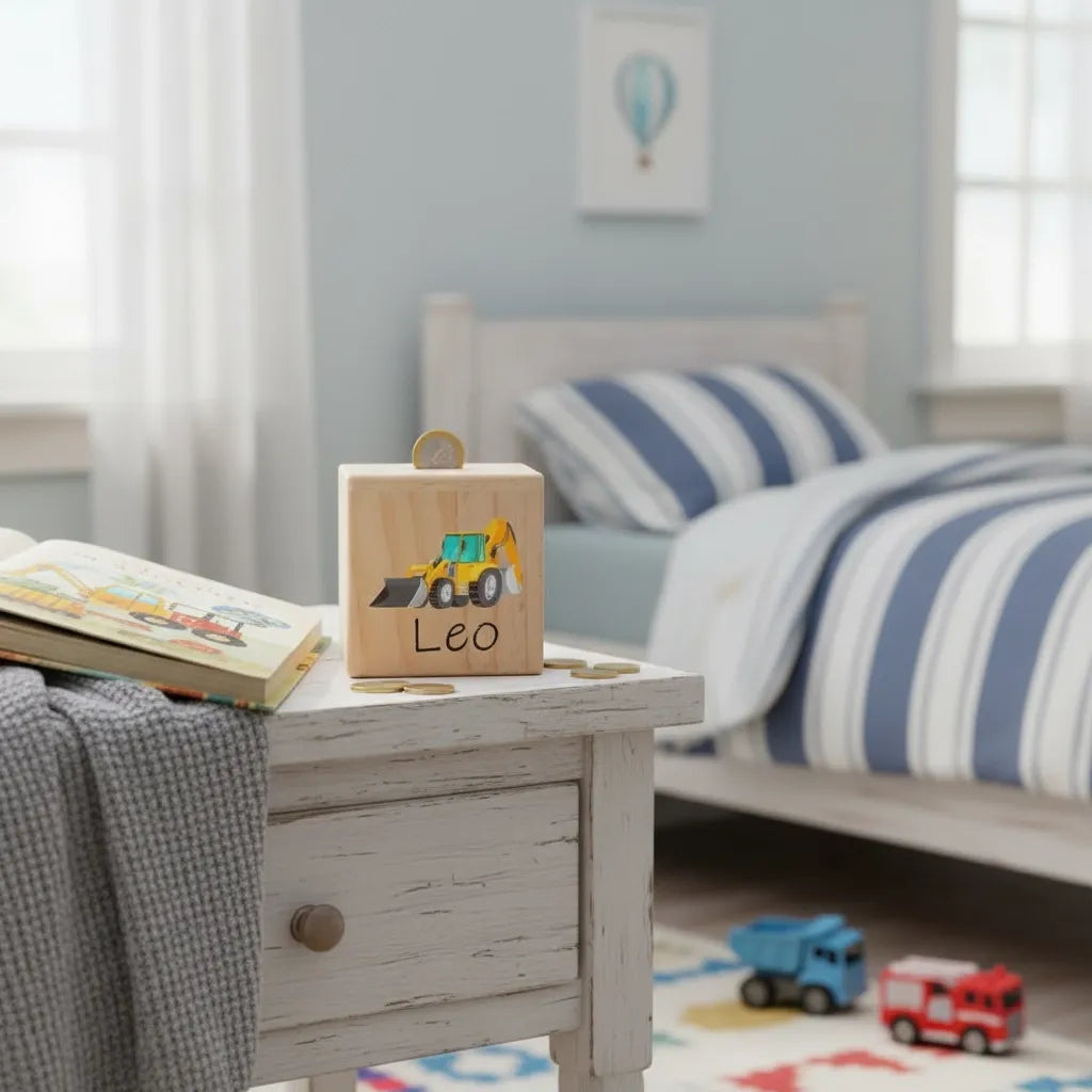 Tirelire Personnalisée Garçon en Bois