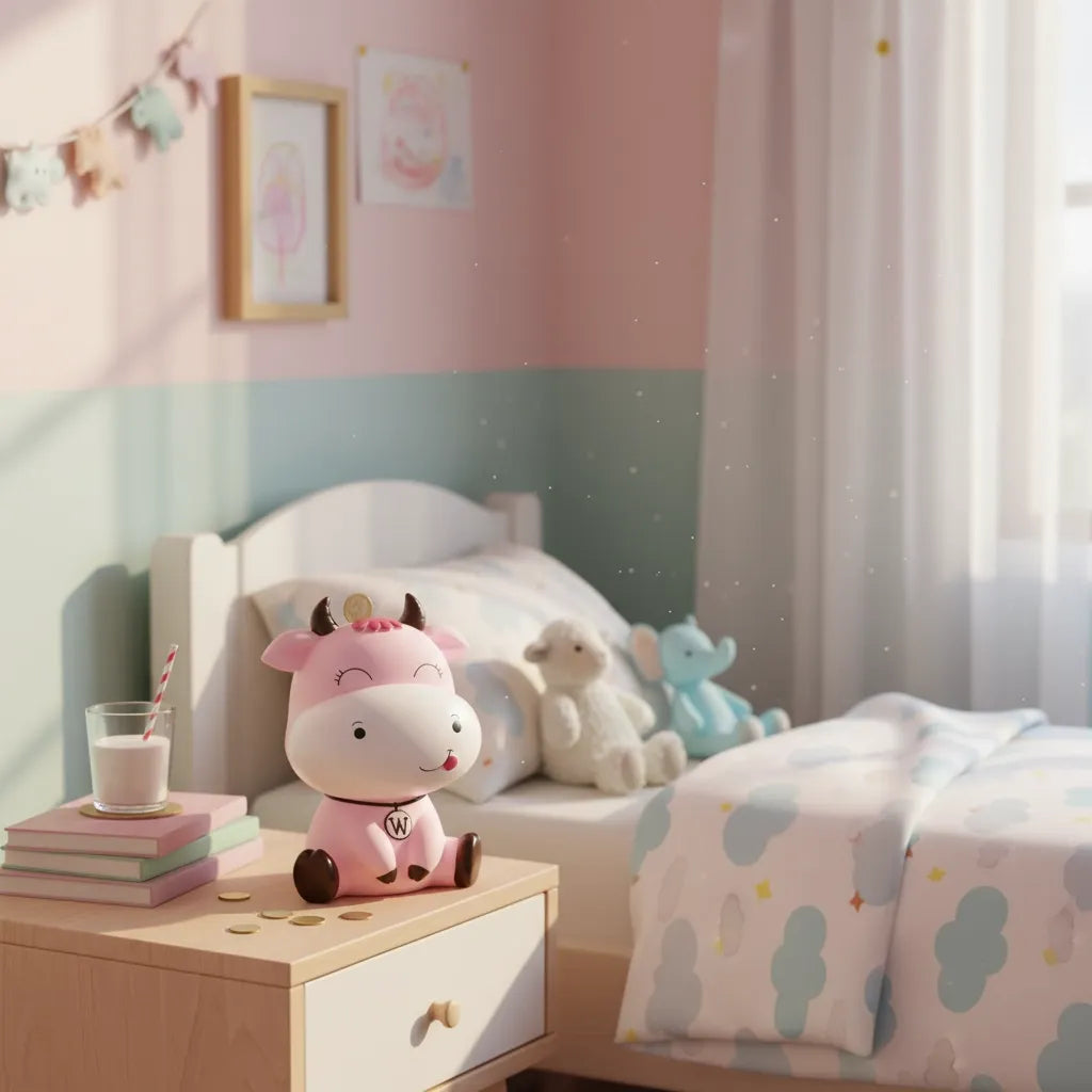 Tirelire Vache Rose