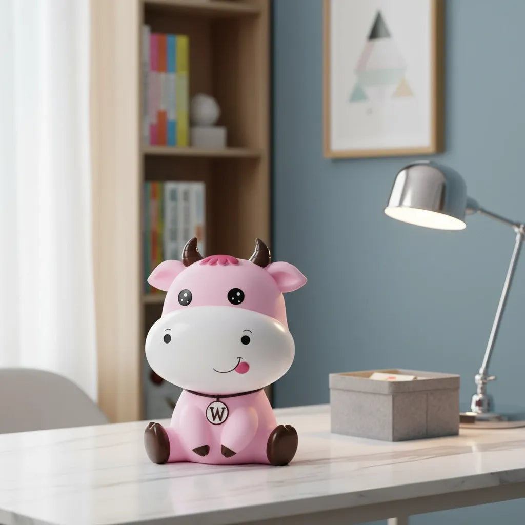 Tirelire Vache Rose