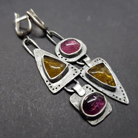 Boucles d'Oreilles Triangulaires Géométriques Vintage