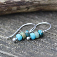Boucles d'Oreilles Perlées en Turquoise