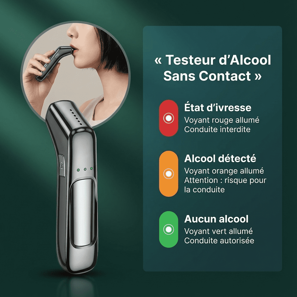 Alcotex™ – Éthylotest Électronique Portable à Lecture Rapide et Écran LCD
