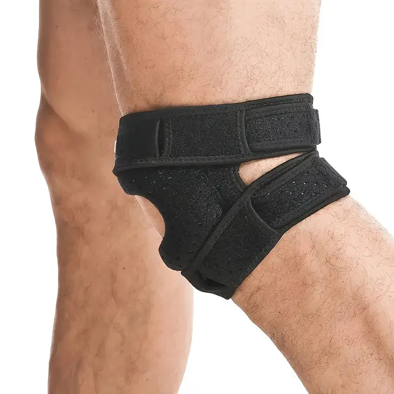 Kneoflex™ – Genouillère Sport Respirante à Double Sangles et Stabilisation Rotulienne