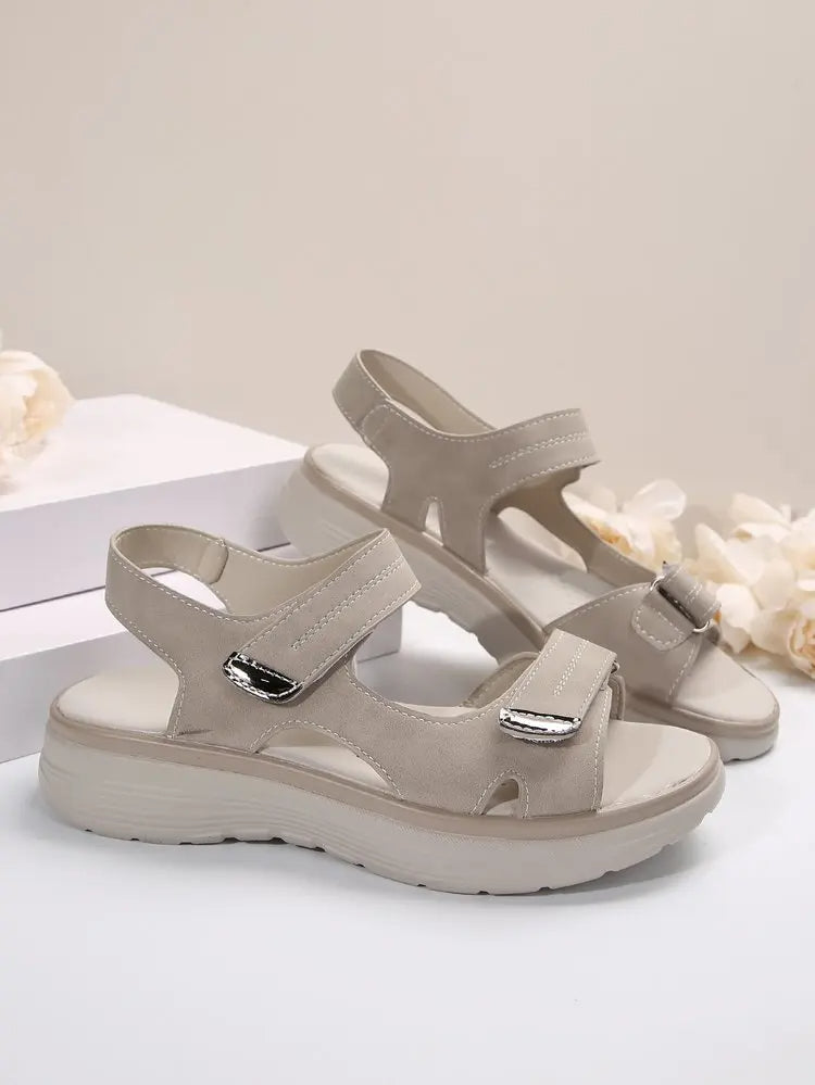 sandales d’été à scratch pour femme