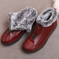 Bottines à glissière en cuir pour femmes