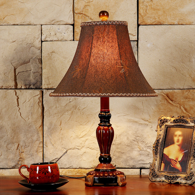 Lampe Élégante Abat-jour Cloche en Tissu