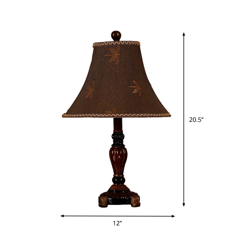 Lampe Élégante Abat-jour Cloche en Tissu