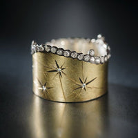 Bague étoile brillante en or vintage