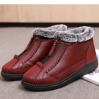 Bottines à glissière en cuir pour femmes