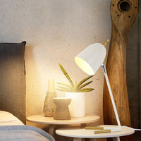 Lampe de Bureau Élégante en Métal avec Abat-jour Dôme