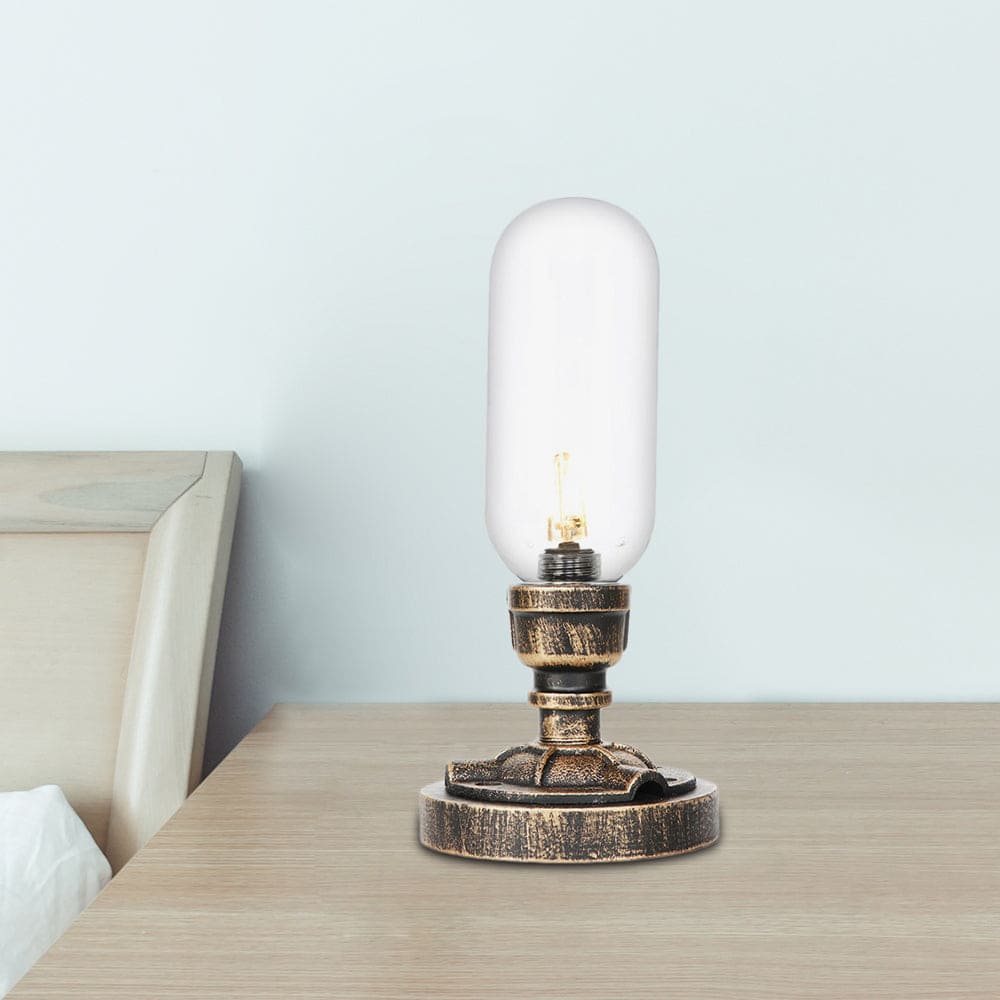 Lampe de Table Métal Élégante avec Abat-Jour Industriel