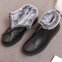 Bottines à glissière en cuir pour femmes