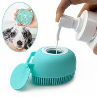 Brosse de bain en silicone pour chiens et chats
