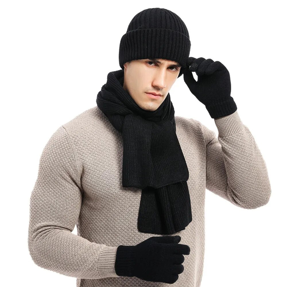 Ensemble Hiver Chaud avec Bonnet, Écharpe et Gants - Santeova