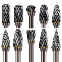 Fraises carbure tungstène Dremel – 10 pcs Meulage Bois Métal Pierre Bijoux