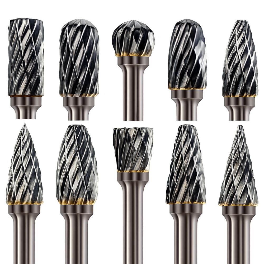 Fraises carbure tungstène Dremel – 10 pcs Meulage Bois Métal Pierre Bijoux