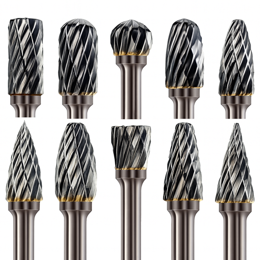 Fraises carbure tungstène Dremel – 10 pcs Meulage Bois Métal Pierre Bijoux