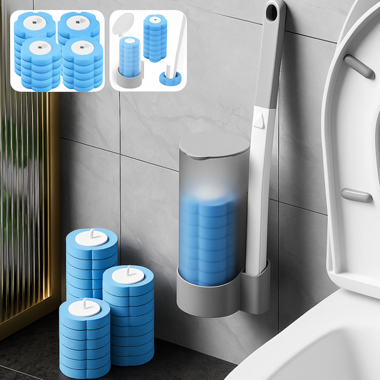 FreshClean – Brosse de nettoyage WC + 18 pastilles parfumées