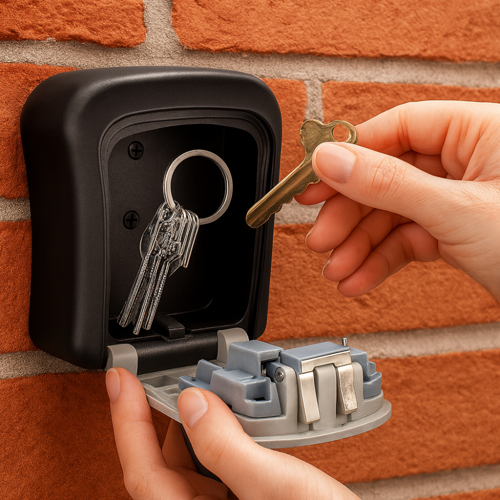 KeyLock – Boîte à clés murale extérieure sécurisée avec code à 4 chiffres