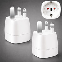 Adaptateur prise anglaise type G – France vers UK, lot de 2, offre 1+1
