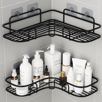 Étagère d’angle murale pour salle de bain