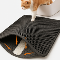Tapis attrape-litière double couche pour chats