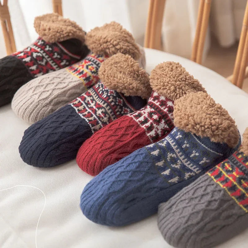 Chaussettes Chaudes Antidérapantes d'Automne pour Hommes et Femmes