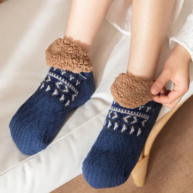 Chaussettes Chaudes Antidérapantes d'Automne pour Hommes et Femmes