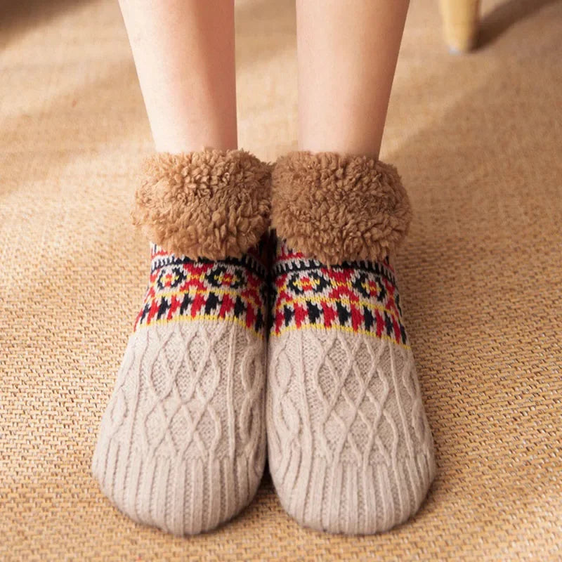 Chaussettes Chaudes Antidérapantes d'Automne pour Hommes et Femmes