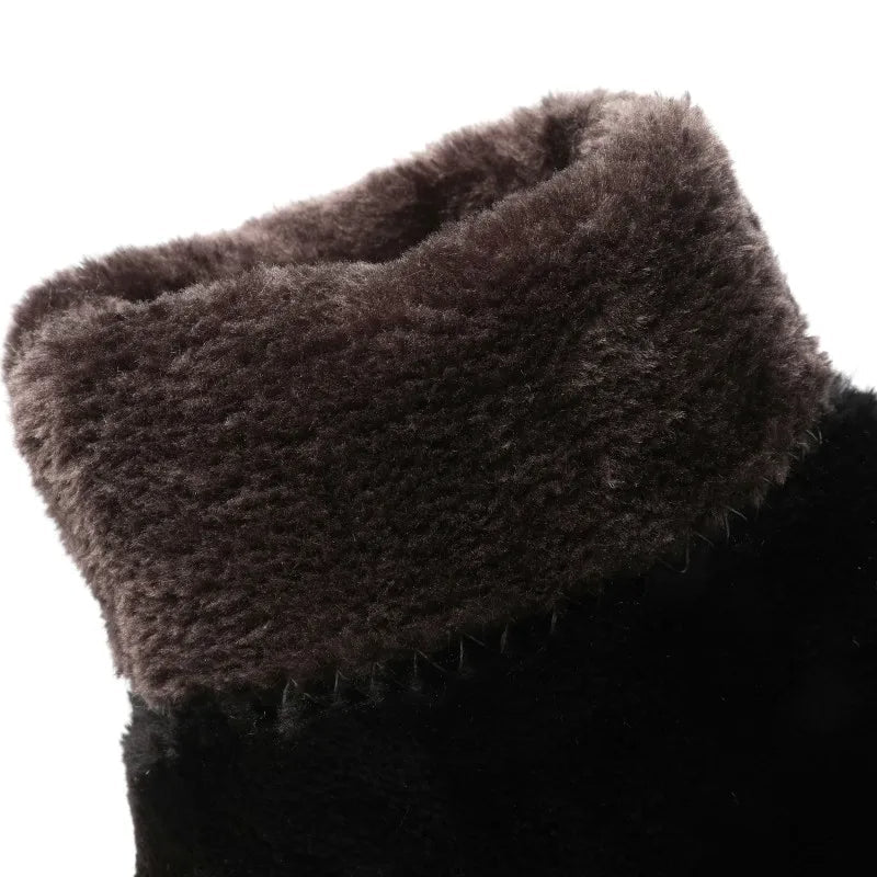 Bottes de neige imperméables à semelle épaisse