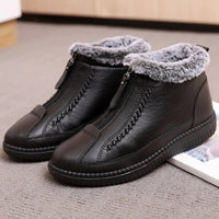 Bottines à glissière en cuir pour femmes
