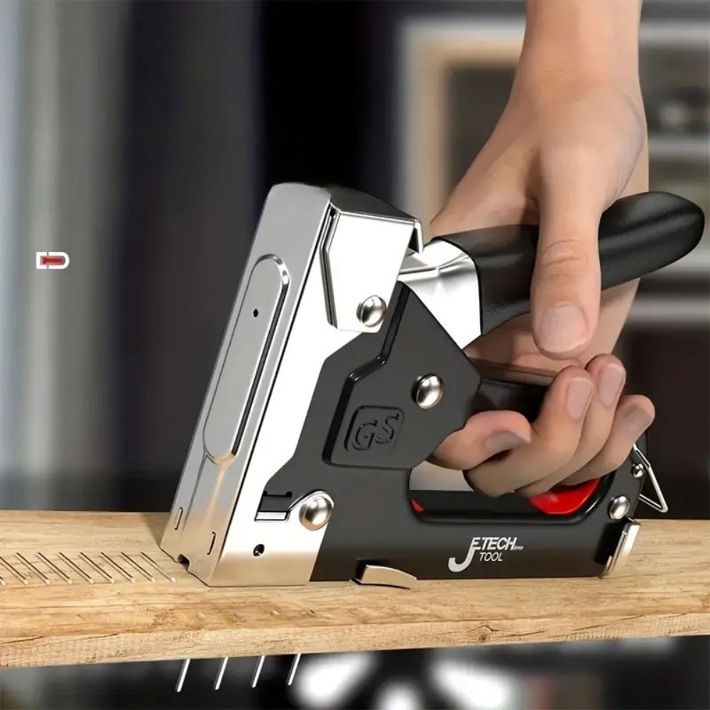 Pistolet à clous manuel 4-en-1 robuste sans électricité pour bricolage, meubles et construction