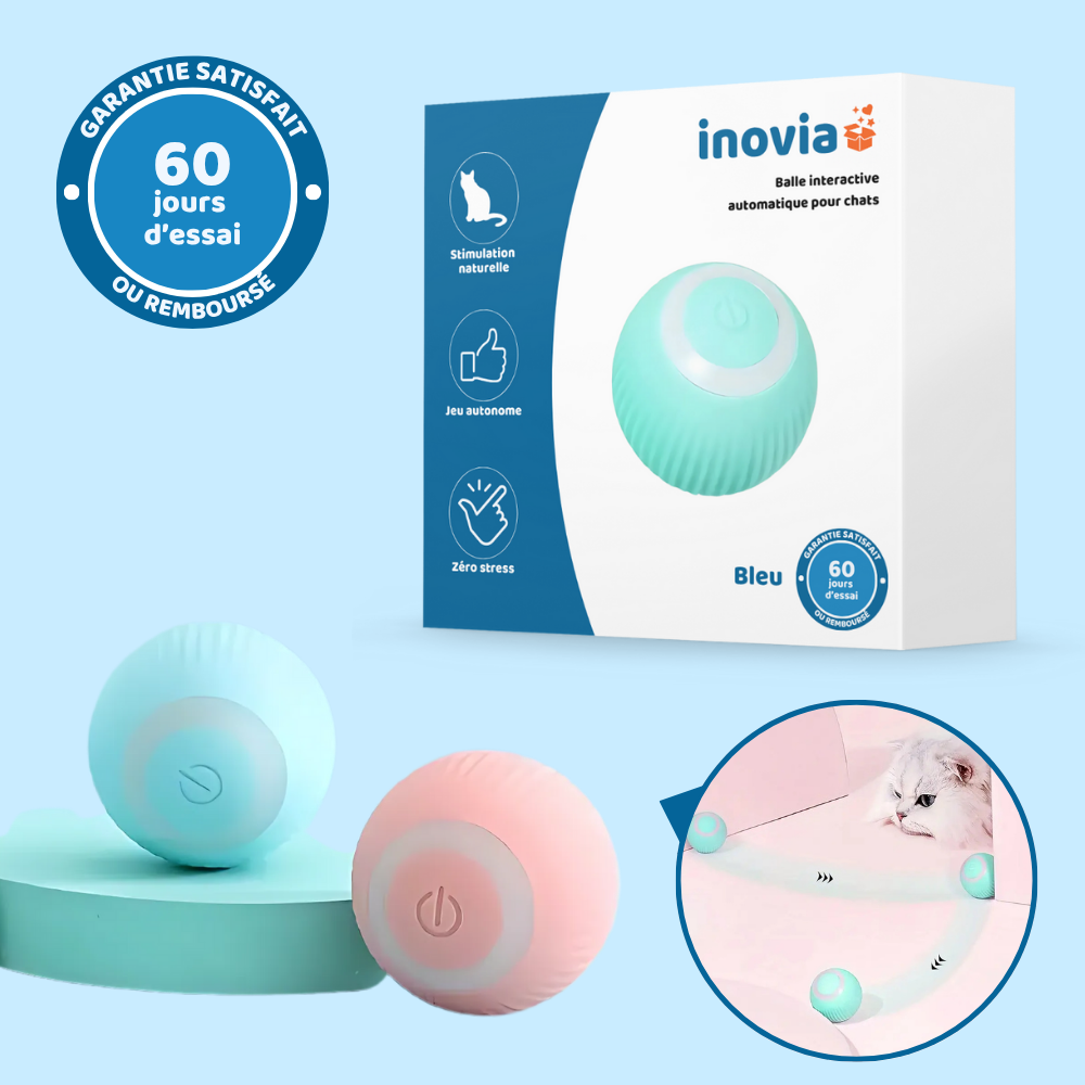 Balle interactive automatique pour chats