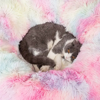 Tunnel pliable en peluche chaud pour chats et petits animaux
