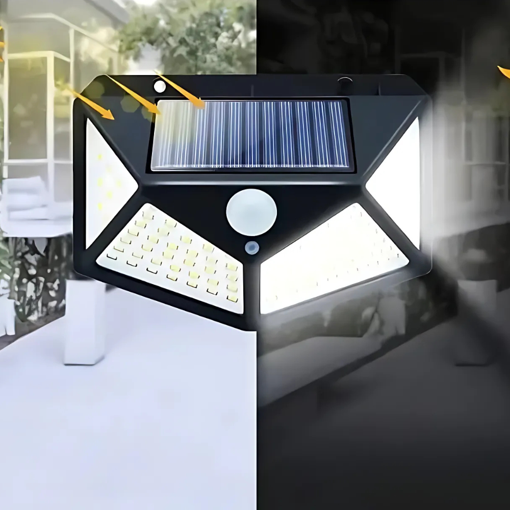 Lampe murale solaire à détection de mouvement